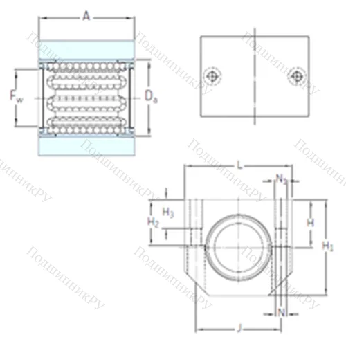 Подшипник шариковый линейный LUHR 50