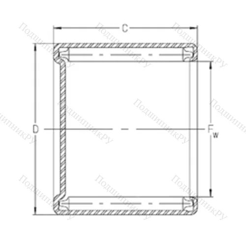 Подшипник игольчатый радиальный CS 1516