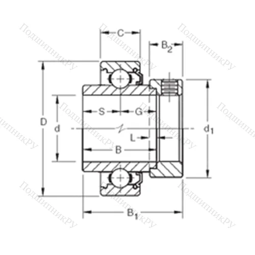 Подшипник шариковый радиальный N 108KLL от производителя  TIMKEN