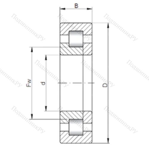 Подшипник роликовый радиальный NUP 302 E от производителя  CX