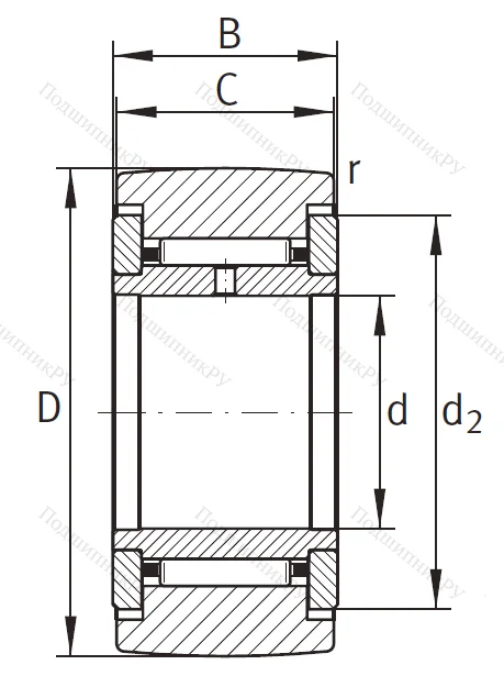 Игольчатый подшипник NATR 5