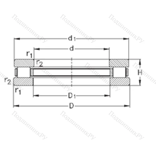 Подшипник роликовый упорный 81216-TVPB