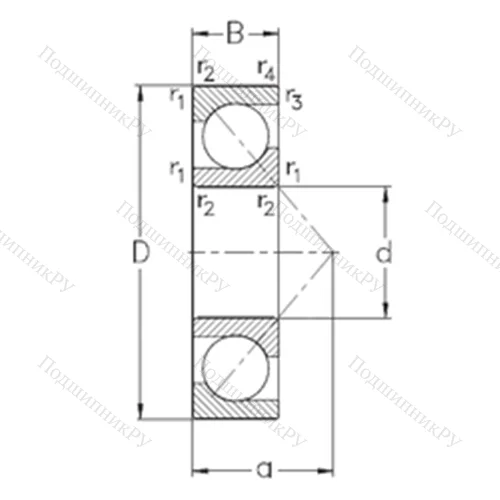 Подшипник шариковый радиально-упорный 7221-BECB-MP