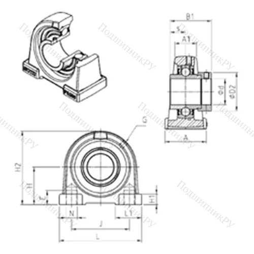 Подшипниковый узел шариковый радиальный EXPA 211