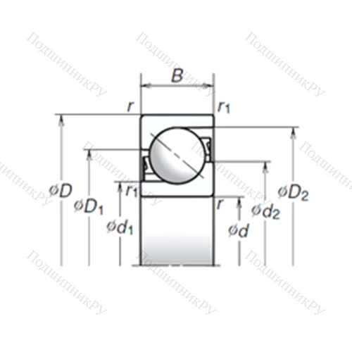 Подшипник шариковый упорно-радиальный
