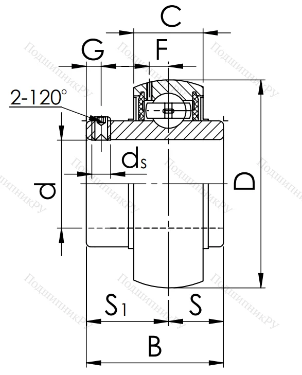 Корпусный подшипник UC 215 (480215 ) в Кемерове