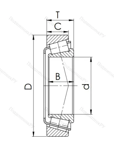 Конический роликовый подшипник 27312 (31312) в Кемерове