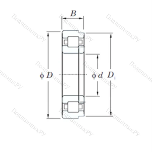 Подшипник роликовый радиальный NUP 2207