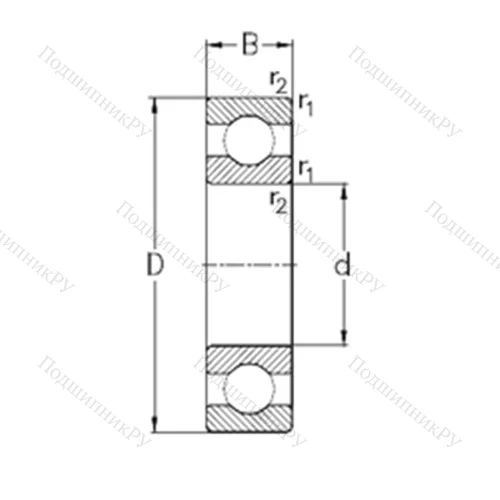 Подшипник шариковый радиальный 618/600-MA