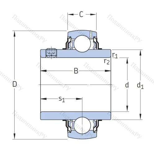 Корпусный подшипник YAR 205-2F в Кемерове