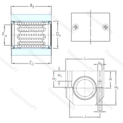 Подшипник шариковый линейный LUJR 50