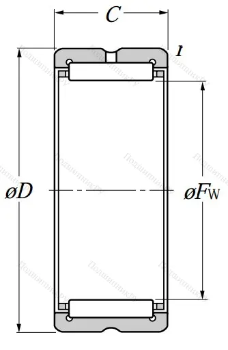 Игольчатый подшипник NK 19/20 R