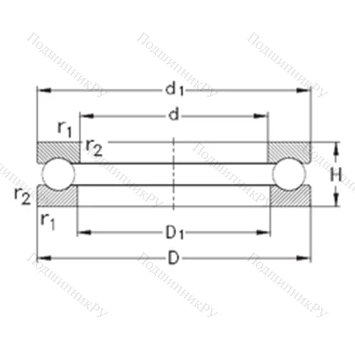 Подшипник шариковый упорный 51130-MP
