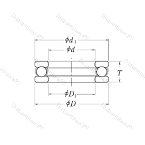 Подшипник шариковый упорный XLT 7.1/2