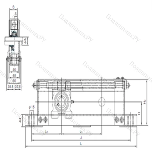 Подшипниковый узел шариковый радиальный UCTL 208+WL 400