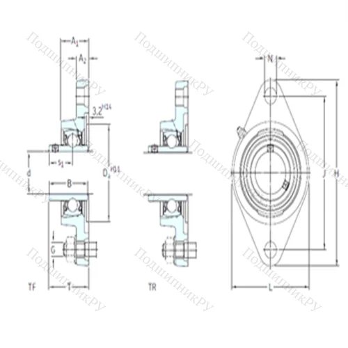 Подшипниковый узел шариковый радиальный FYTB 20 TF