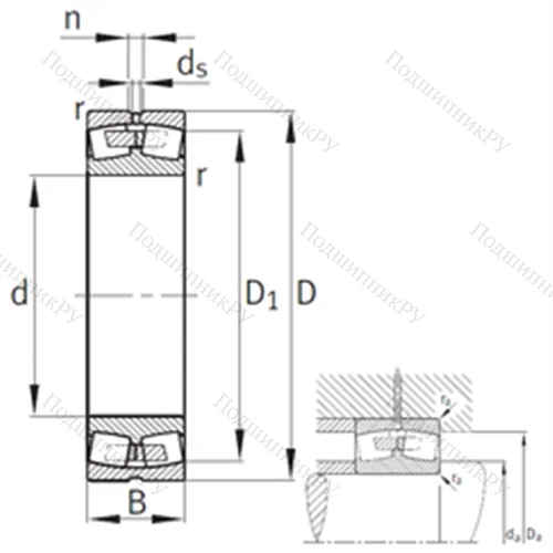 Подшипник роликовый радиальный самоцентрирующийся 24172-B-K 30
