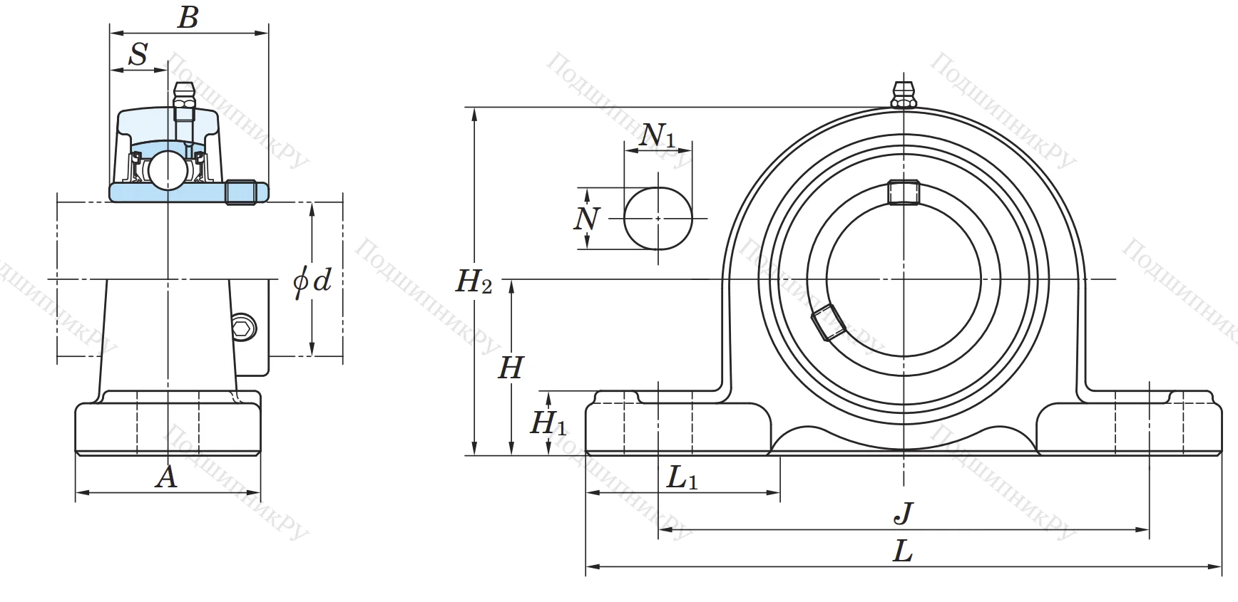 Подшипниковый узел UCP 210 (480210) в Кемерове