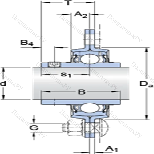 Фланцевые подшипниковые узлы типа Y (литой корпус, круглый фланец, крепление стопорными винтами) PF 5/8 TF