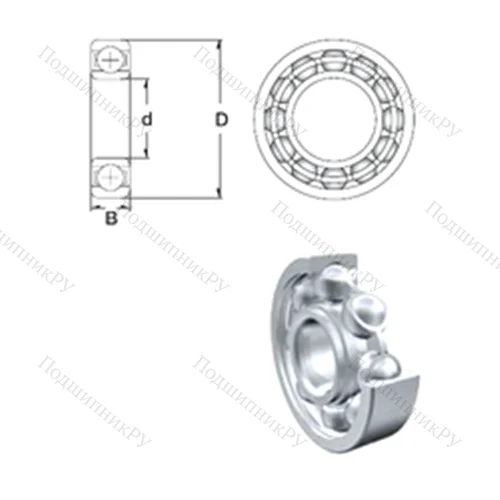 Подшипник шариковый радиальный S 6202 от производителя  ZEN