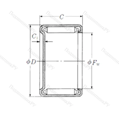 Подшипник игольчатый радиальный M-2 1/2 51 от производителя  NSK Подшипник игольчатый радиальный M-2 1/2 51 от производителя  NSK