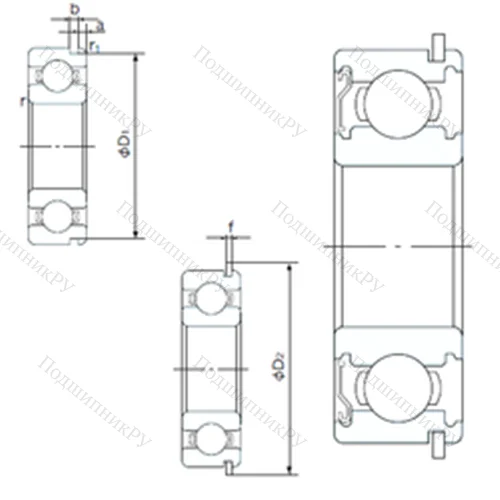 Подшипник шариковый радиальный 6014ZENR