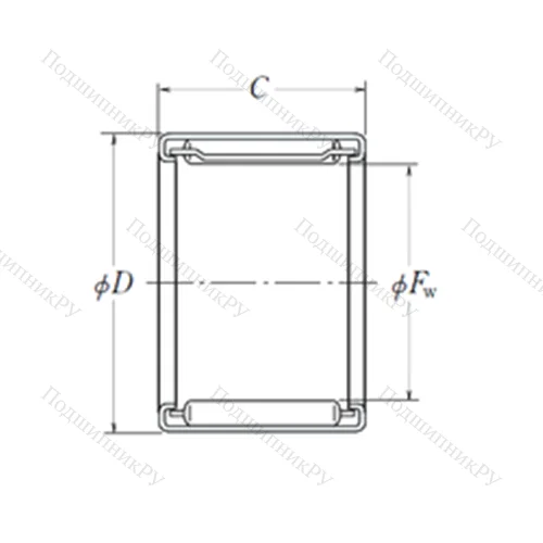 Подшипник игольчатый радиальный FJ-1210