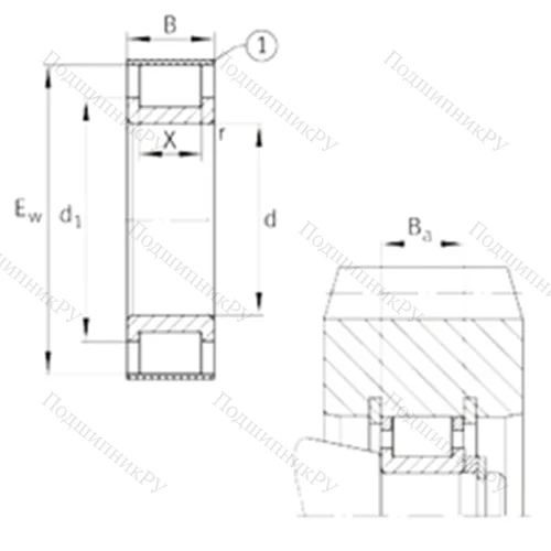 Подшипник роликовый радиальный RSL 182324-A