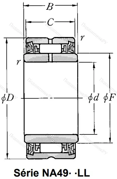 Игольчатый подшипник NA 4901 LL