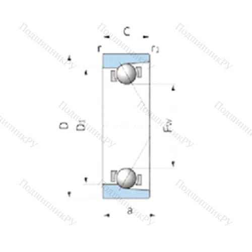 Подшипник шариковый радиально-упорный ASA 3046