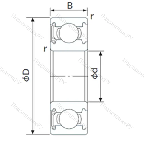 Подшипник шариковый радиальный 6201NSE