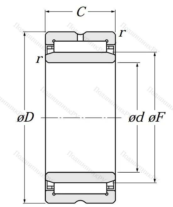 Игольчатый подшипник NA 5913