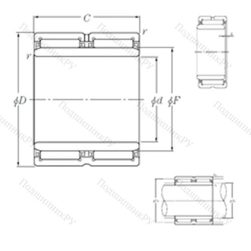 Подшипник игольчатый радиальный NA 6909R