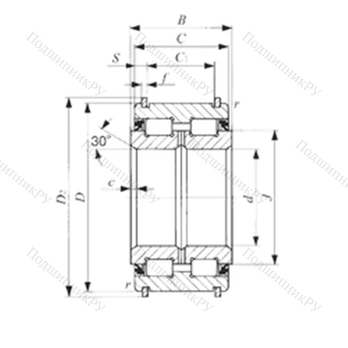 Подшипник роликовый радиальный NAS 5040UUNR