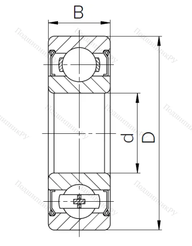 Шариковый однорядный подшипник 80103 (6003 ZZ) в Кемерове