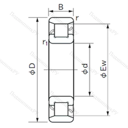 Подшипник роликовый радиальный N 410
