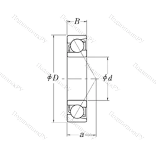Подшипник шариковый радиально-упорный LJT 7/8
