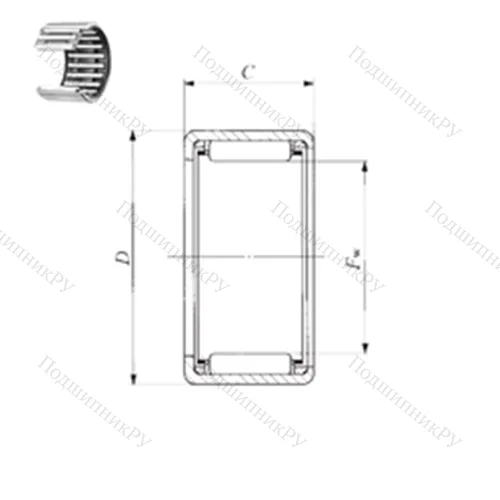 Подшипник игольчатый радиальный BA 76 Z от производителя  IKO Подшипник игольчатый радиальный BA 76 Z от производителя  IKO