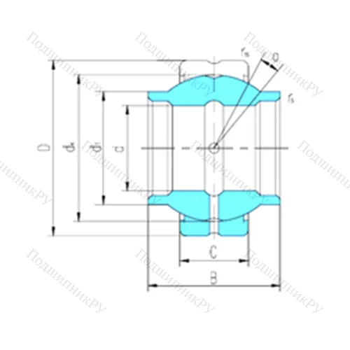 Подшипник скольжения сферический GEWZ 25ES-2RS от производителя  LS
