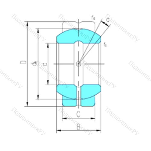 Подшипник скольжения сферический GEGZ 76ES-2RS от производителя  LS