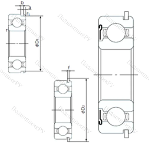 Подшипник шариковый радиальный 6816ZNR