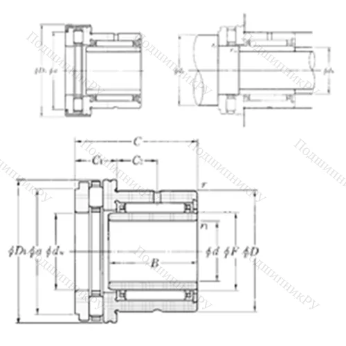 Подшипник комбинированный NKXR 45T 2Z+IR 40?45?20 от производителя  NTN