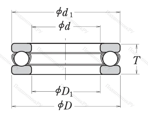 Упорный шариковый подшипник 51409 от производителя  NSK Упорный шариковый подшипник 51409 от производителя  NSK