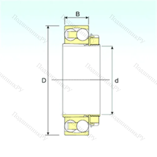 Подшипник шариковый радиальный самоцентрирующийся 2210-2RS KTN 9+H 310 от производителя  ISB Подшипник шариковый радиальный самоцентрирующийся 2210-2RS KTN 9+H 310 от производителя  ISB