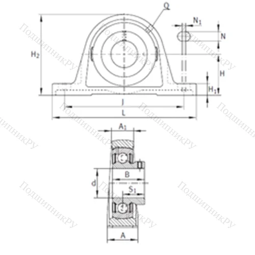Подшипниковый узел шариковый радиальный PASEY 1