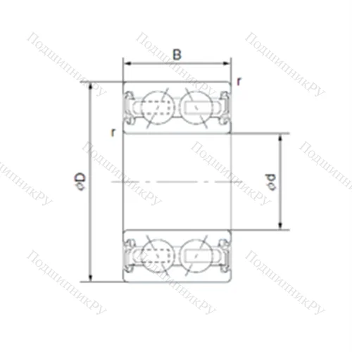 Подшипник шариковый радиально-упорный 30BGS 10G-2DST 2