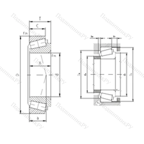 Подшипник роликовый радиально-упорный 32012AX