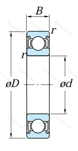 Однорядный шариковый подшипник 6015 ZZ C 3 от производителя  KOYO Однорядный шариковый подшипник 6015 ZZ C 3 от производителя  KOYO