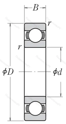 Однорядный шариковый подшипник 6028 CM от производителя  NSK