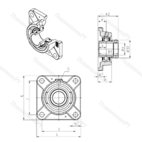 Подшипниковый узел шариковый радиальный EXFE 213